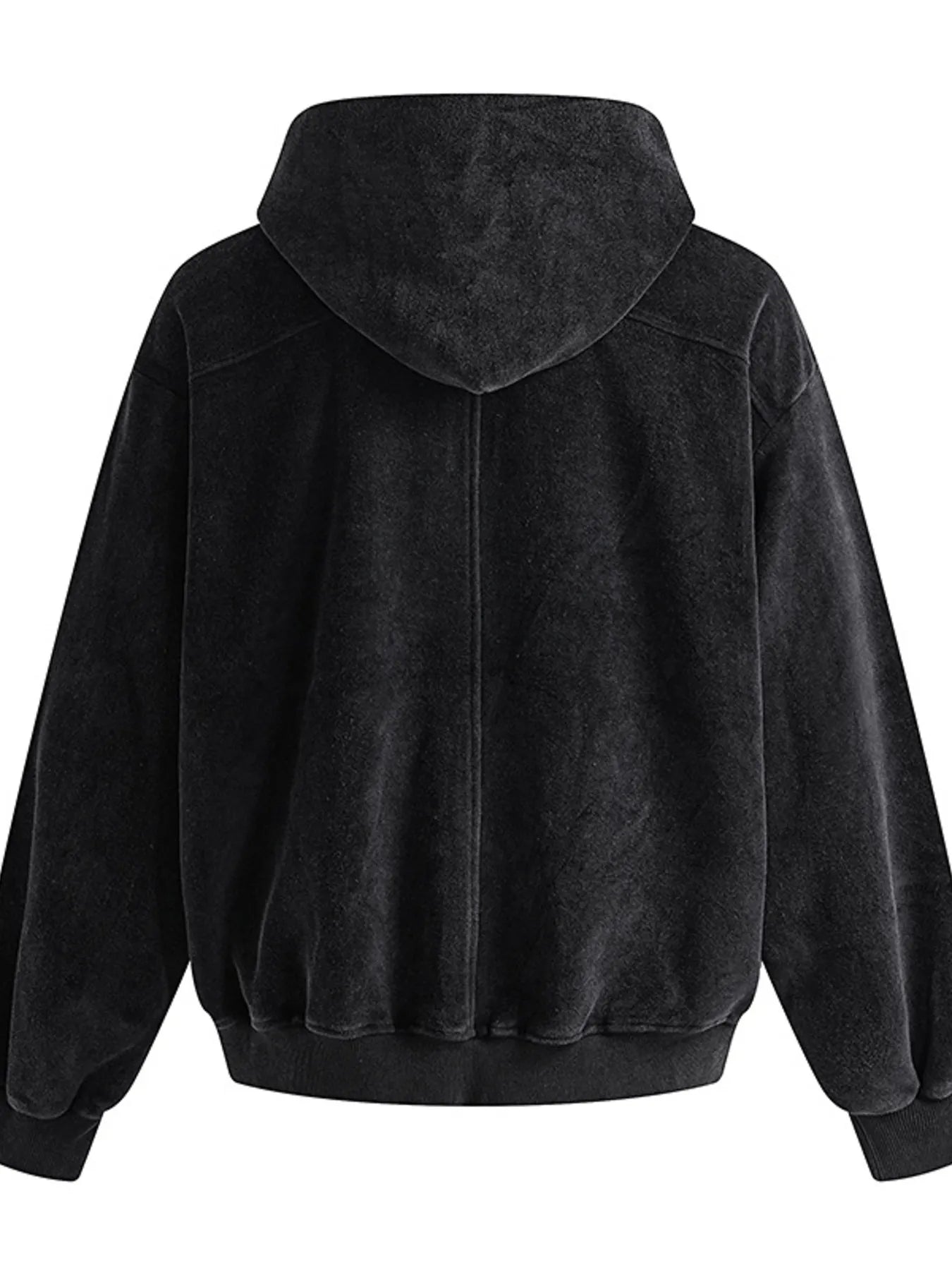 Men's Embroidered Detail Zip Up Hoodie - Velora Luxury Fashion