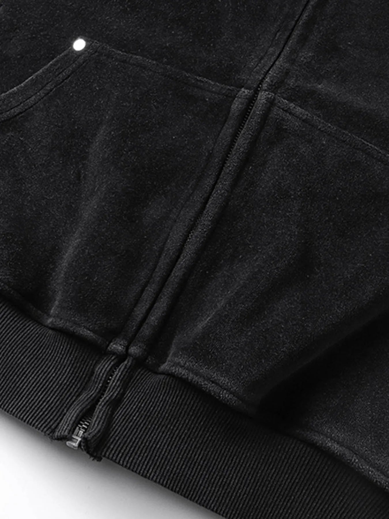 Men's Embroidered Detail Zip Up Hoodie - Velora Luxury Fashion