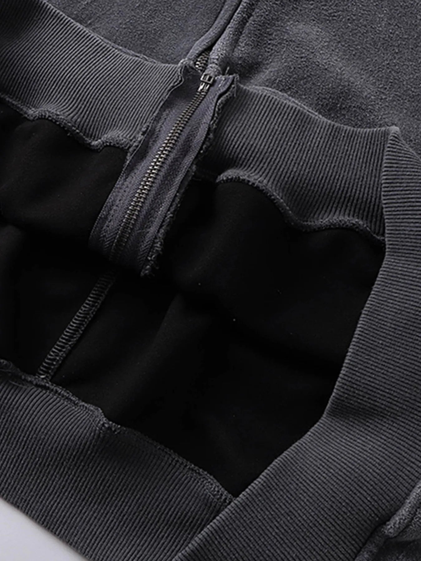 Men's Embroidered Detail Zip Up Hoodie - Velora Luxury Fashion