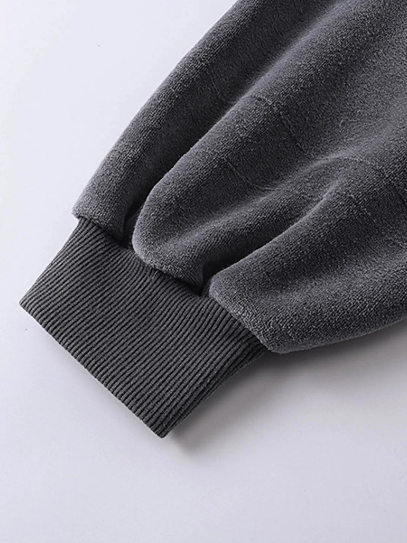 Men's Embroidered Detail Zip Up Hoodie - Velora Luxury Fashion