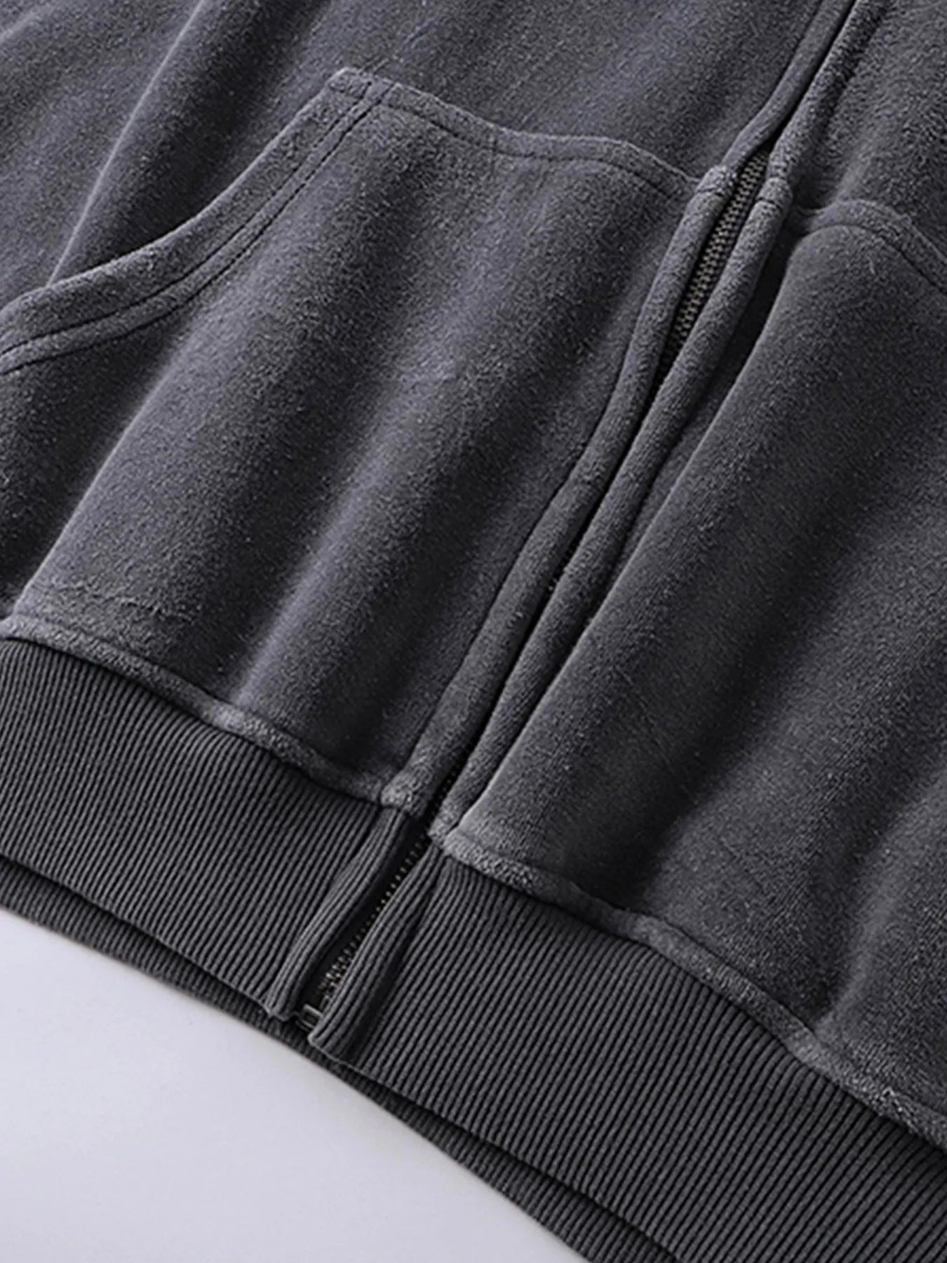 Men's Embroidered Detail Zip Up Hoodie - Velora Luxury Fashion