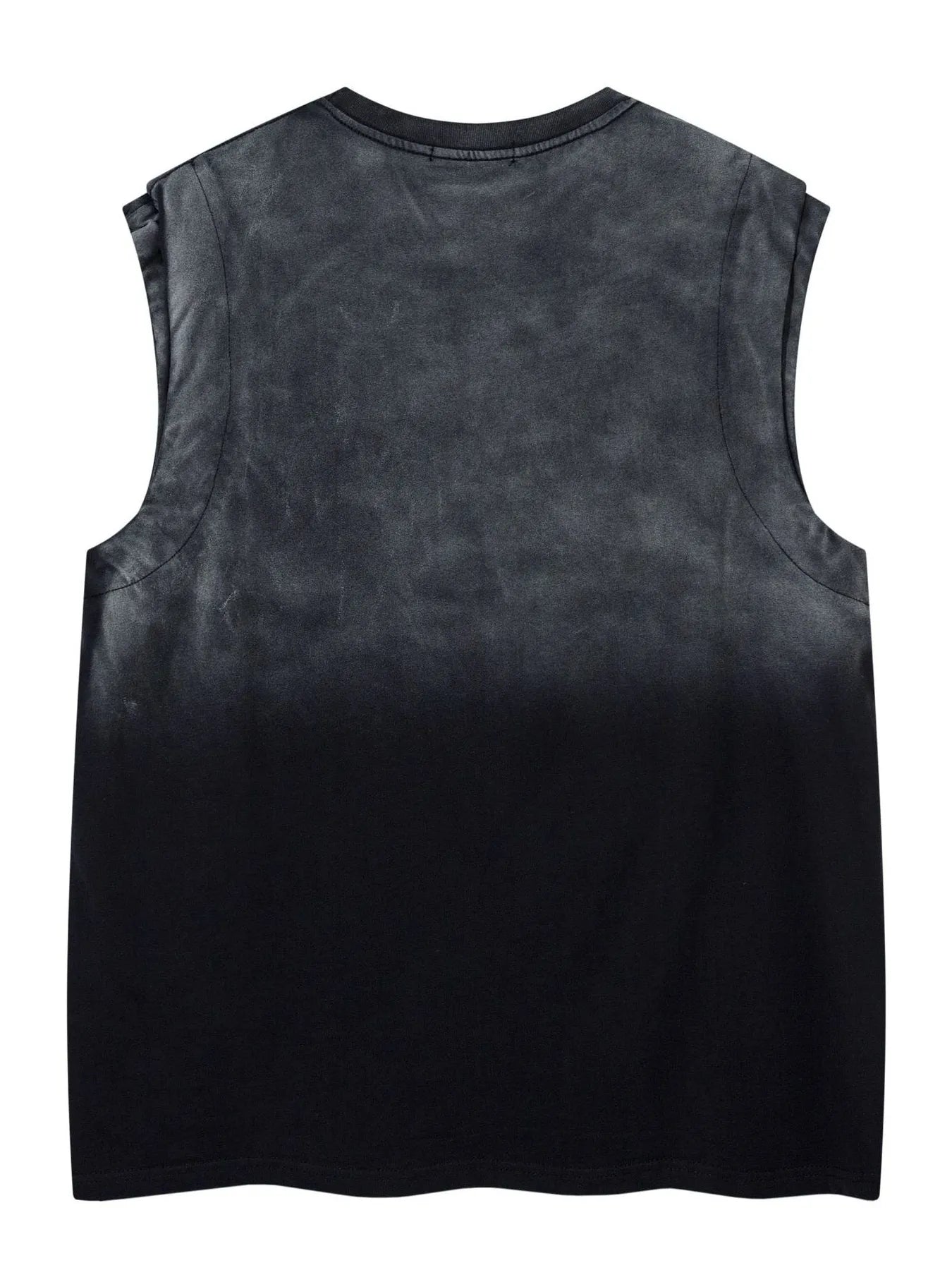 Men's Embroidered Round Neck Tank Top - Velora Luxury Fashion