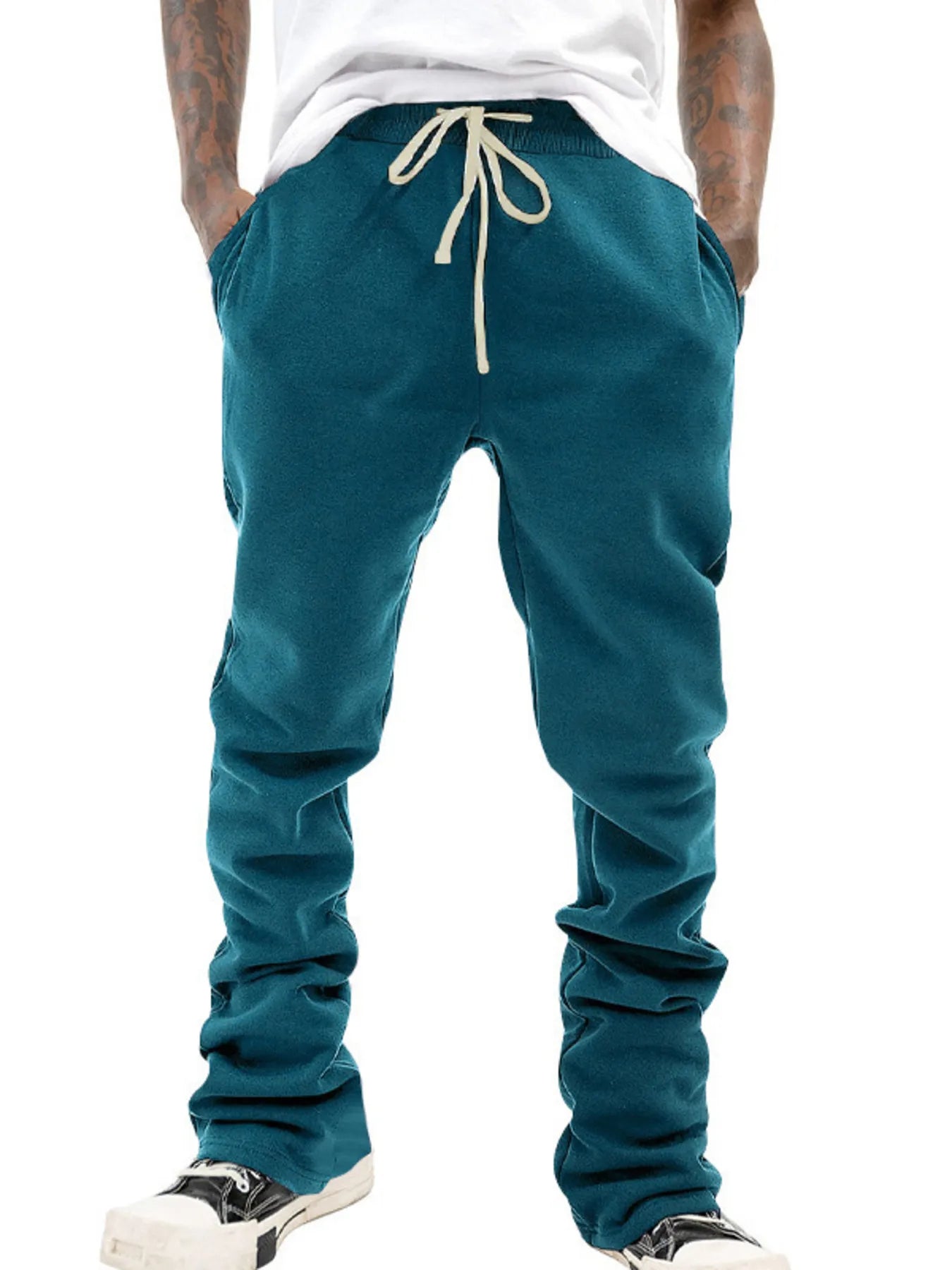 Men's Full Size Drawstring Casual Pants Plus Size - Velora Luxury Fashion