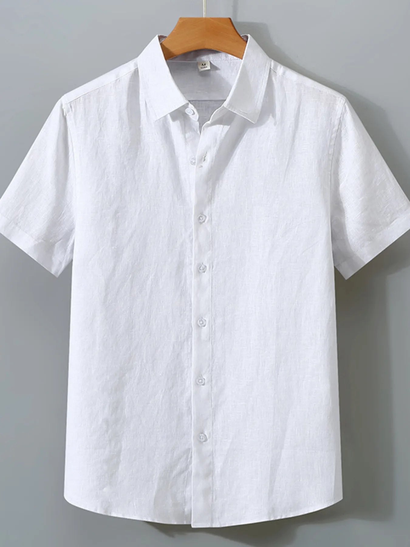 Men's Full Size Short Sleeve Button-Up Shirt Plus Size - Velora Luxury Fashion
