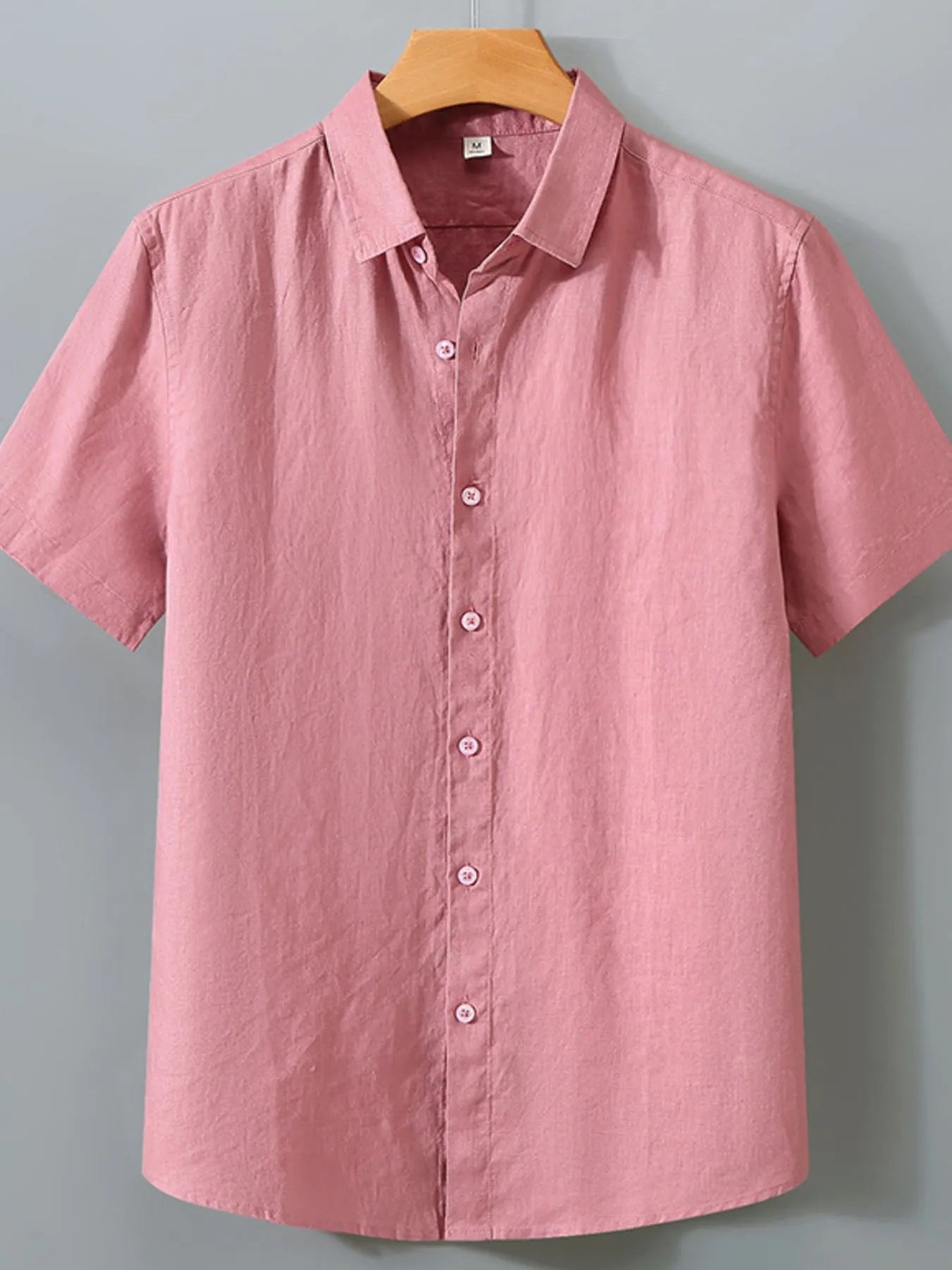 Men's Full Size Short Sleeve Button-Up Shirt Plus Size - Velora Luxury Fashion