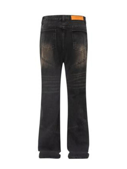 Men's Full Size Vintage Wash Bootcut Denim Jeans Plus Size - Velora Luxury Fashion