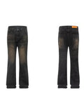 Men's Full Size Vintage Wash Bootcut Denim Jeans Plus Size - Velora Luxury Fashion