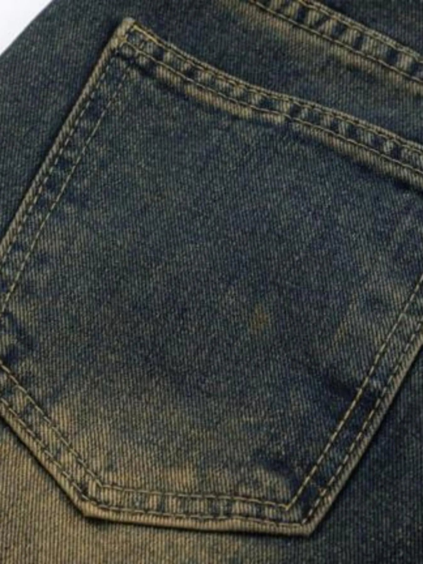 Men's Full Size Vintage Wash Bootcut Denim Jeans Plus Size - Velora Luxury Fashion