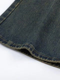 Men's Full Size Vintage Wash Bootcut Denim Jeans Plus Size - Velora Luxury Fashion