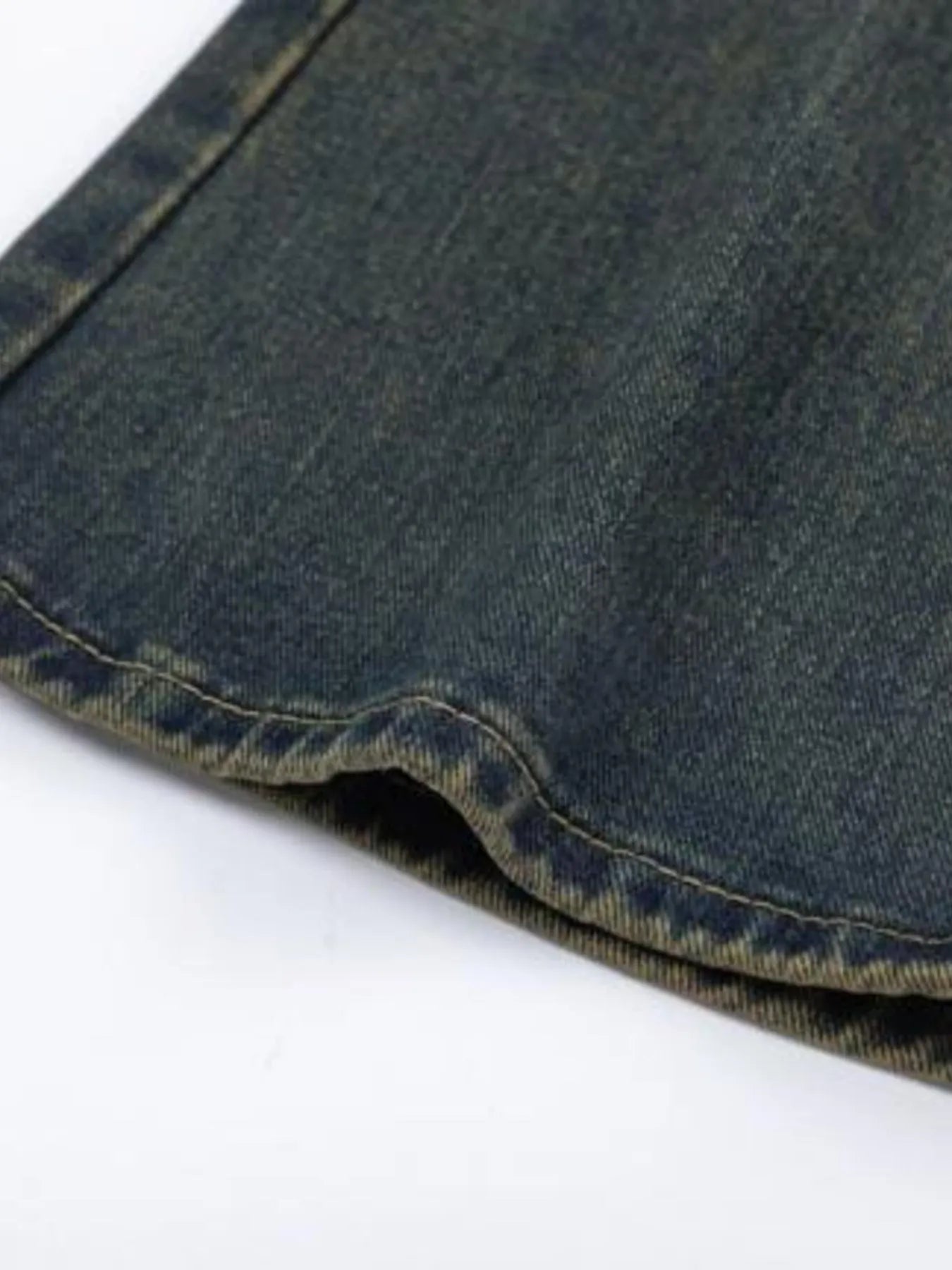 Men's Full Size Vintage Wash Bootcut Denim Jeans Plus Size - Velora Luxury Fashion