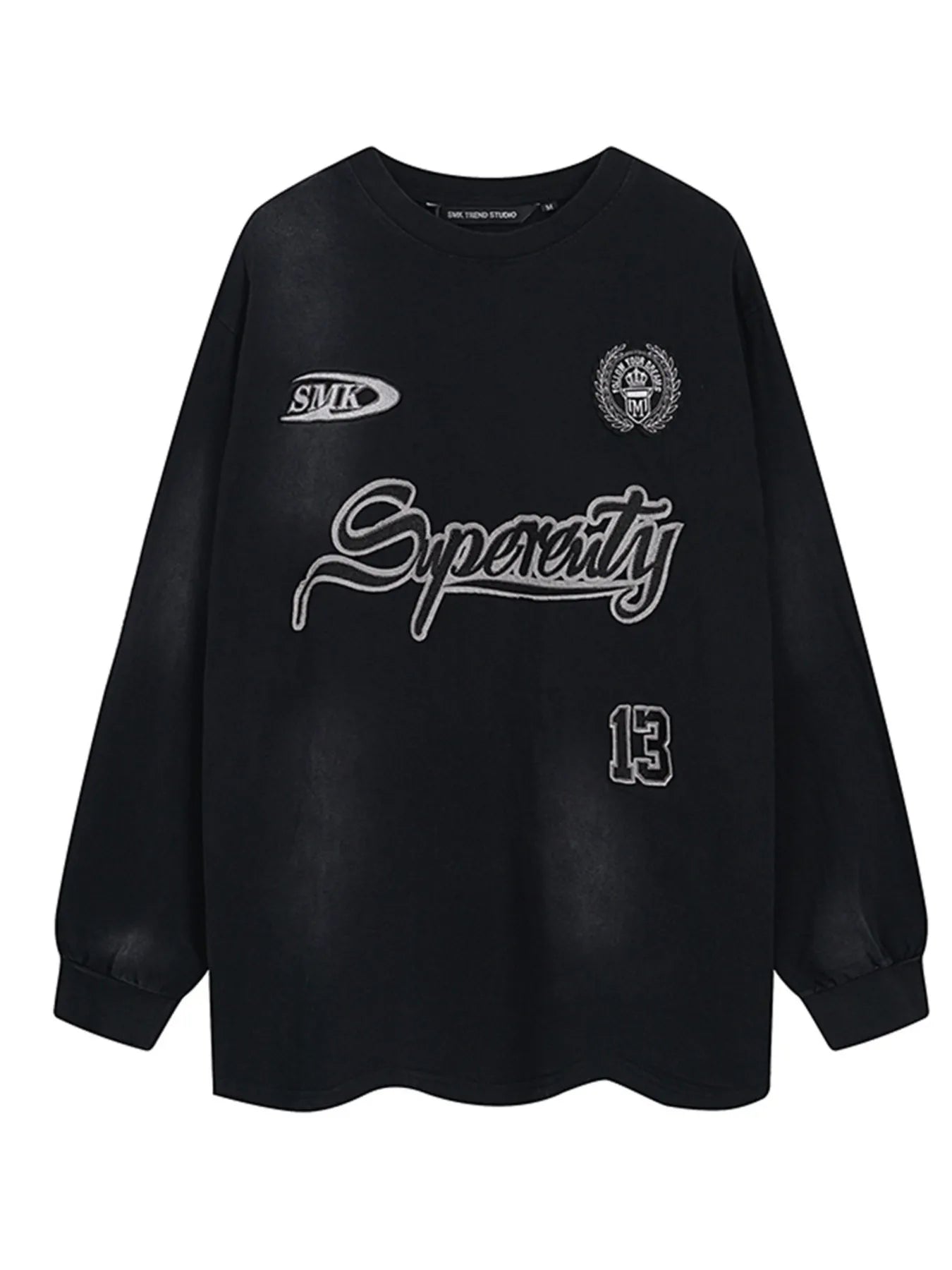 Men's Graphic Oversized Long Sleeve Sweatshirt - Velora Luxury Fashion
