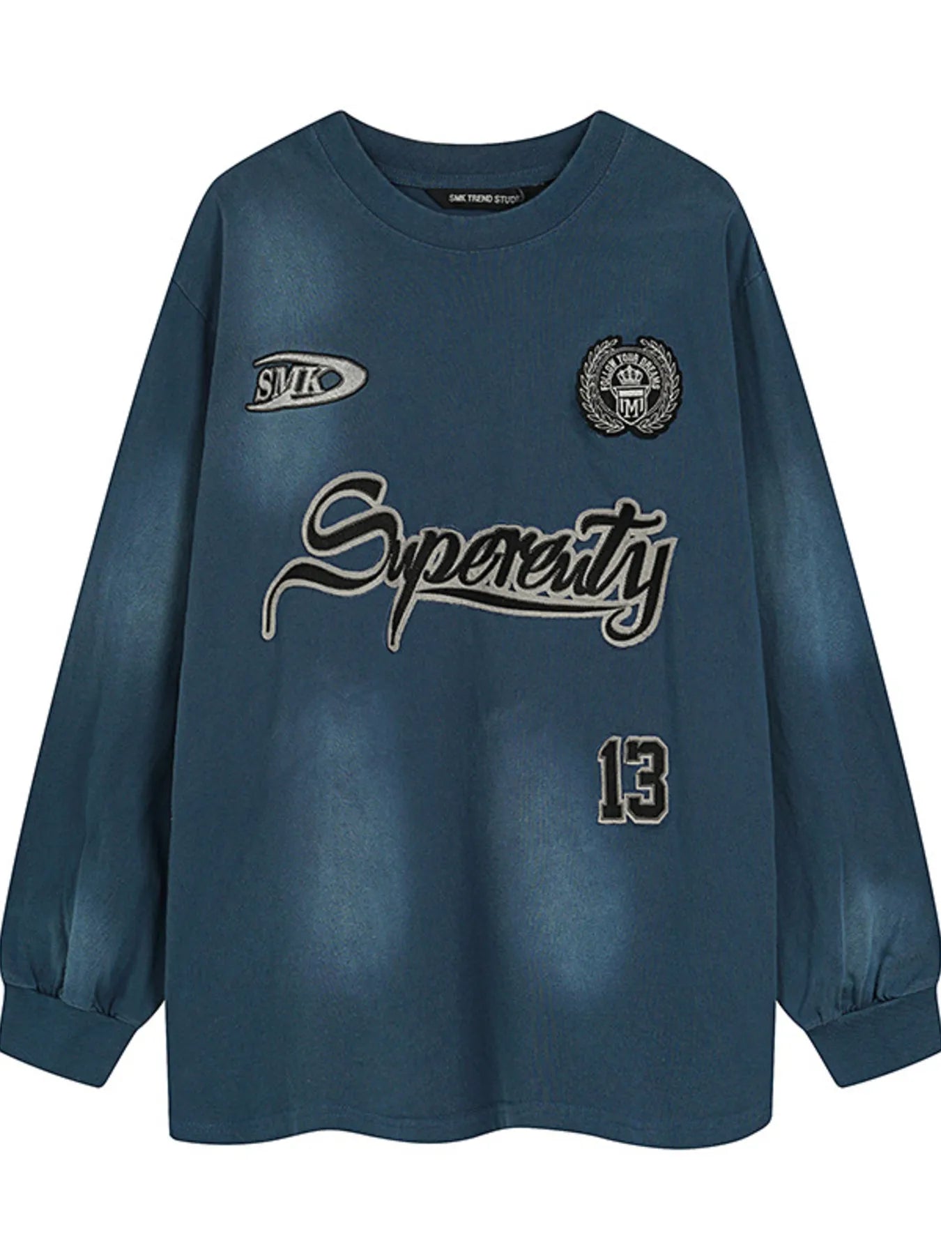 Men's Graphic Oversized Long Sleeve Sweatshirt - Velora Luxury Fashion