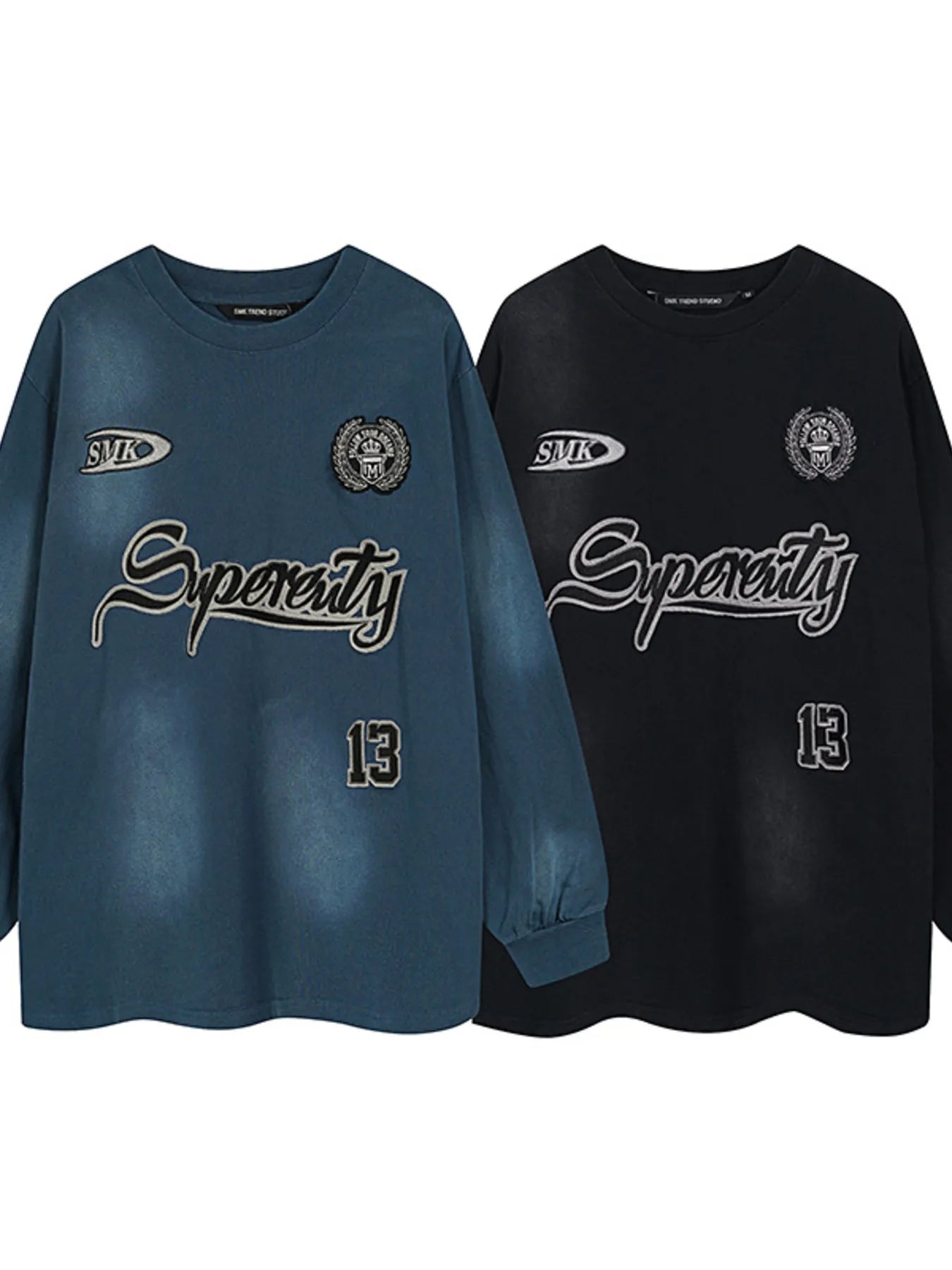 Men's Graphic Oversized Long Sleeve Sweatshirt - Velora Luxury Fashion