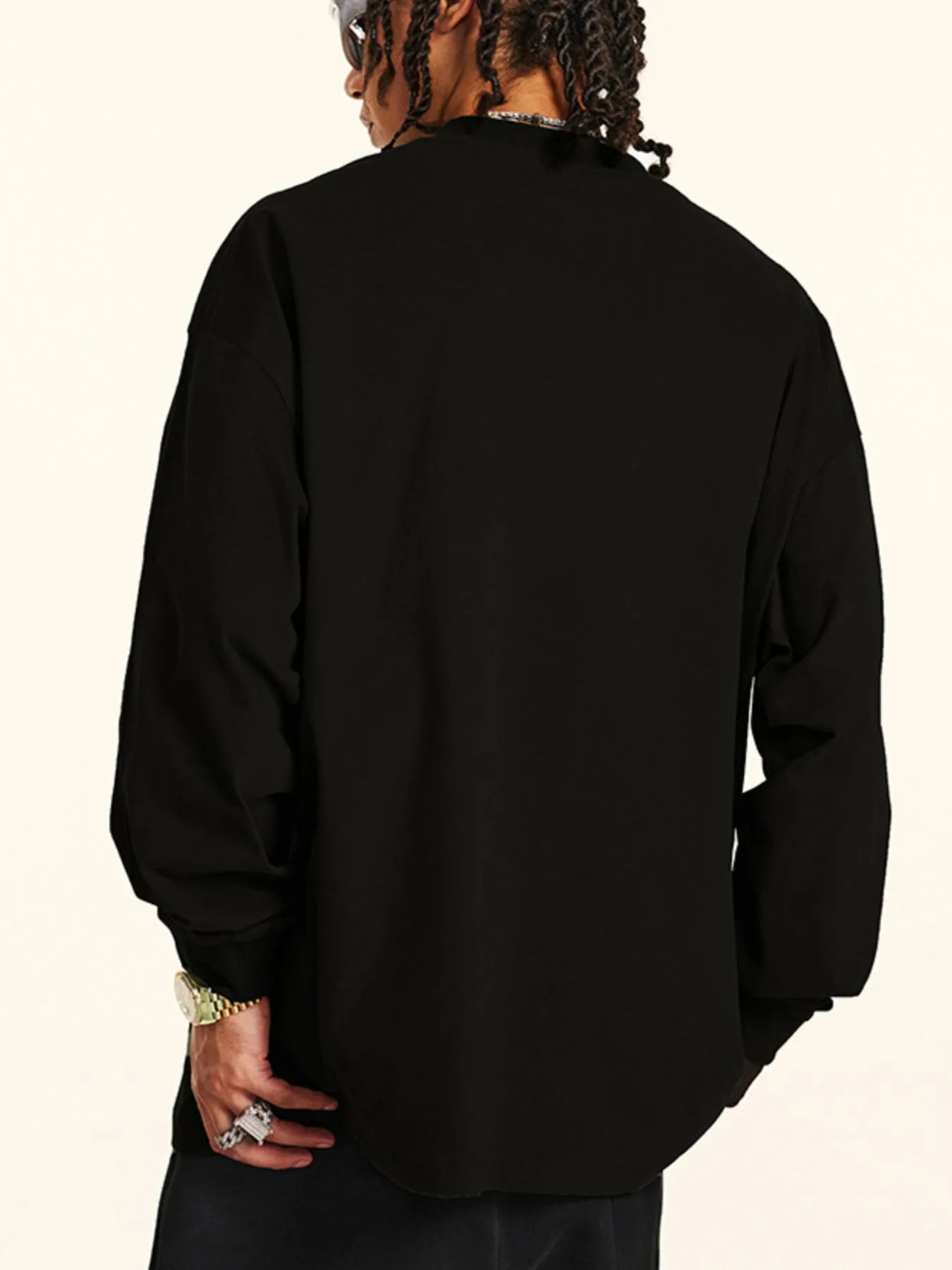 Men's Graphic Round Neck Long Sleeve T-Shirt - Velora Luxury Fashion