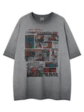 Men's Graphic Round Neck Short Sleeve T-Shirt - Velora Luxury Fashion