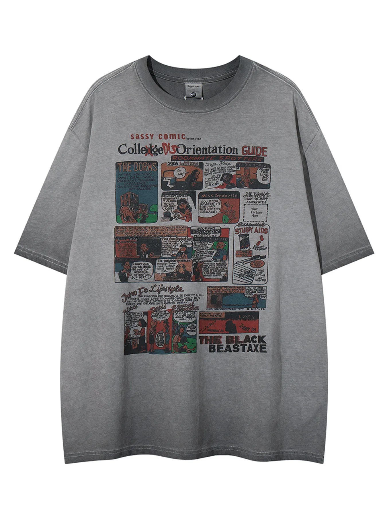 Men's Graphic Round Neck Short Sleeve T-Shirt - Velora Luxury Fashion