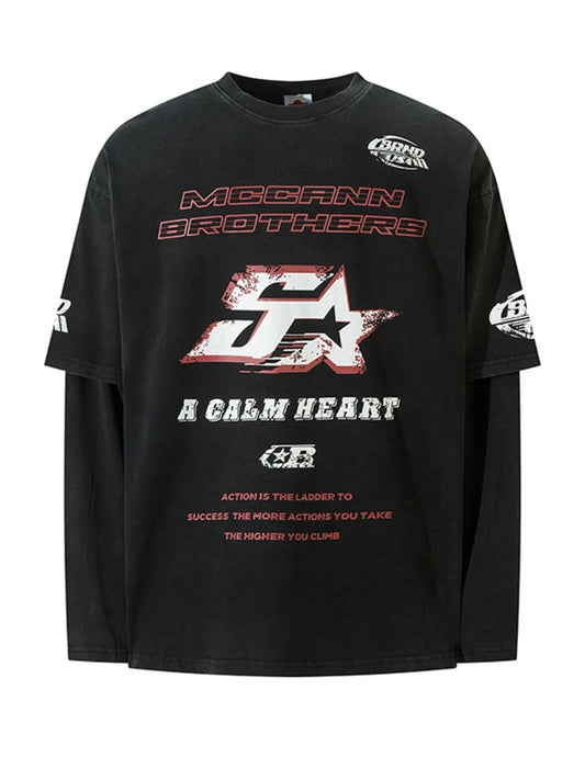 Men's Graphic Round Neck Short Sleeve T-Shirt - Velora Luxury Fashion