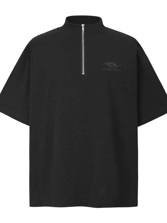 Men's Half-Zip Mock Neck Short Sleeve T-Shirt - Velora Luxury Fashion