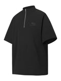 Men's Half-Zip Mock Neck Short Sleeve T-Shirt - Velora Luxury Fashion