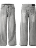 Men's High-Rise Wide Leg Washed Jeans - Velora Luxury Fashion