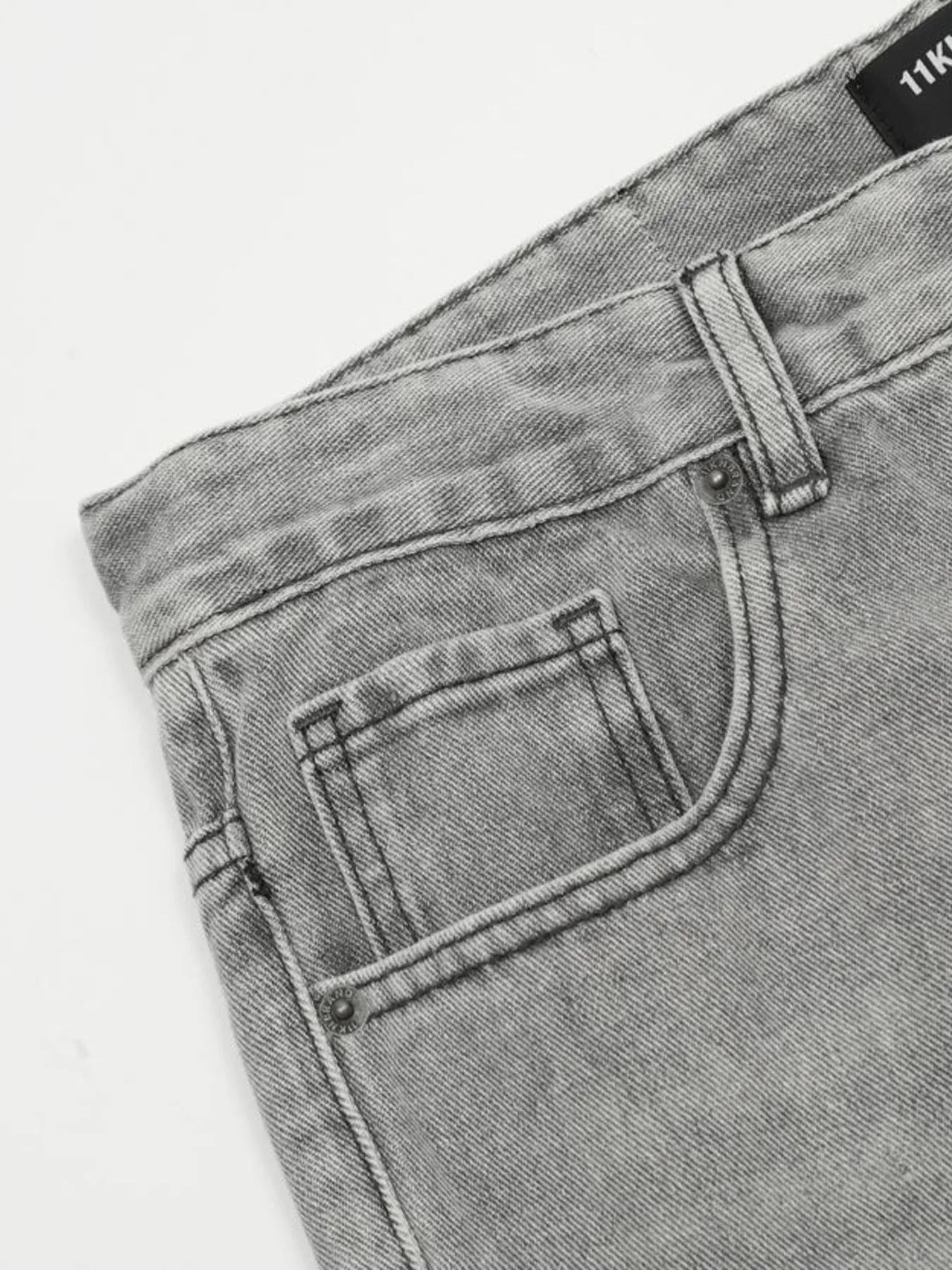 Men's High-Rise Wide Leg Washed Jeans - Velora Luxury Fashion