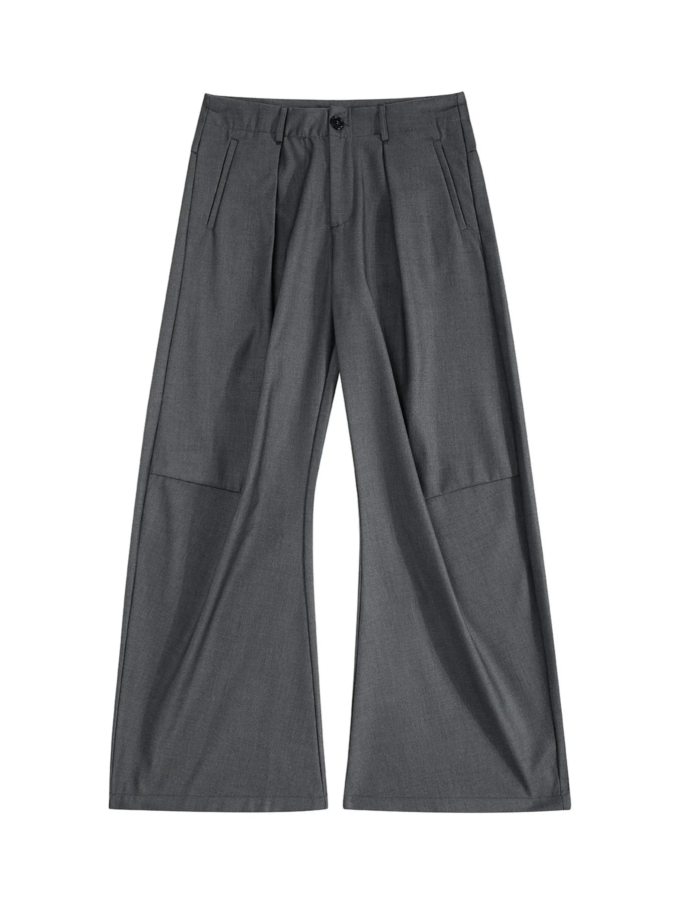 Men's High Waist Pleated Curved Pants - Velora Luxury Fashion