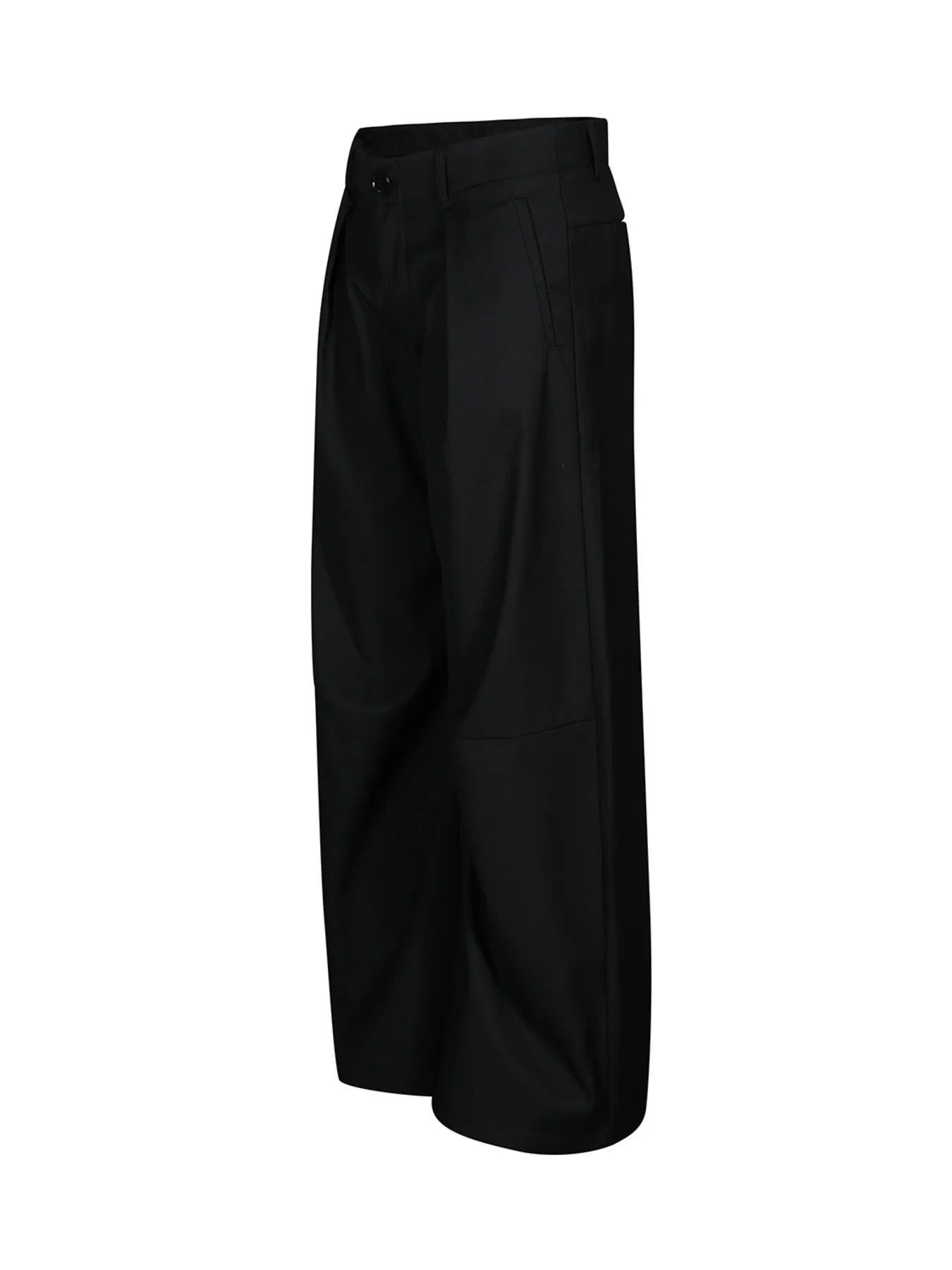 Men's High Waist Pleated Curved Pants - Velora Luxury Fashion