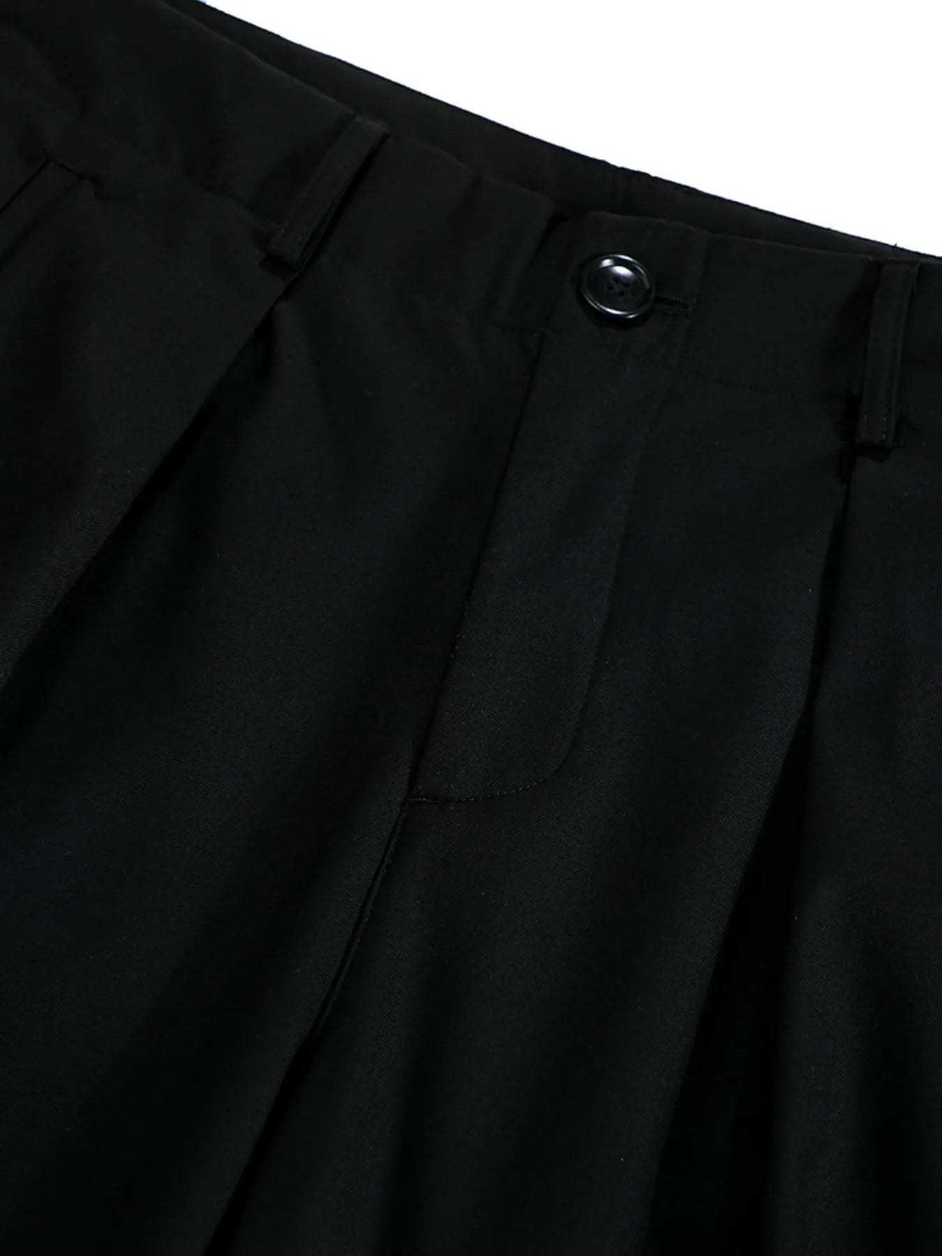 Men's High Waist Pleated Curved Pants - Velora Luxury Fashion