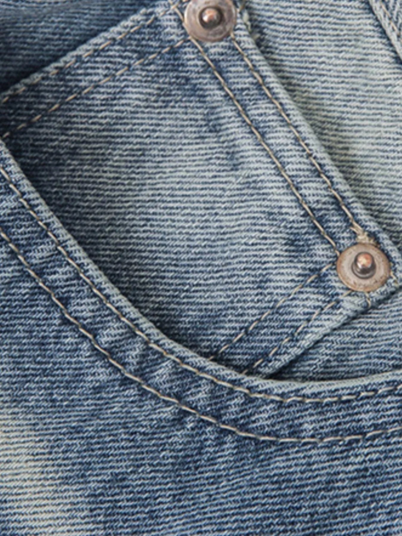 Men's High Waist Wide Leg Washed Jeans - Velora Luxury Fashion