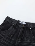 Men's High-Waisted Wide Leg Wash Jeans - Velora Luxury Fashion