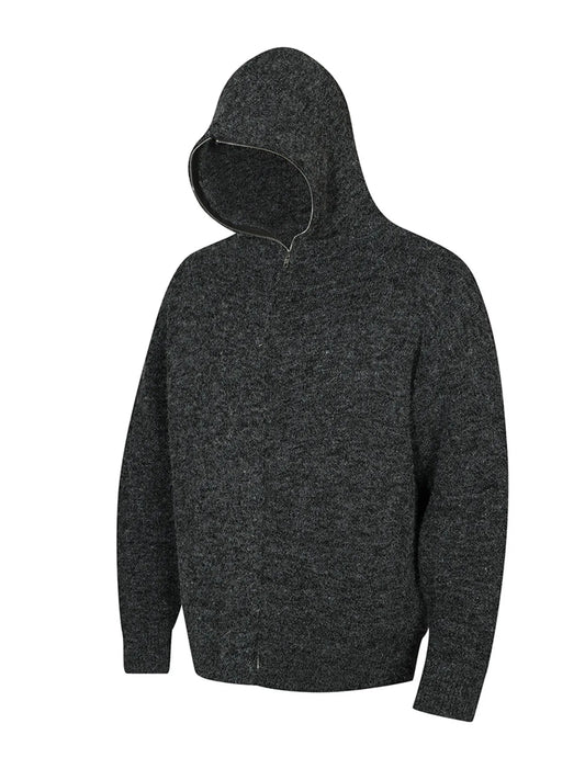Men's Hooded Zip Up Knit Cardigan - Velora Luxury Fashion