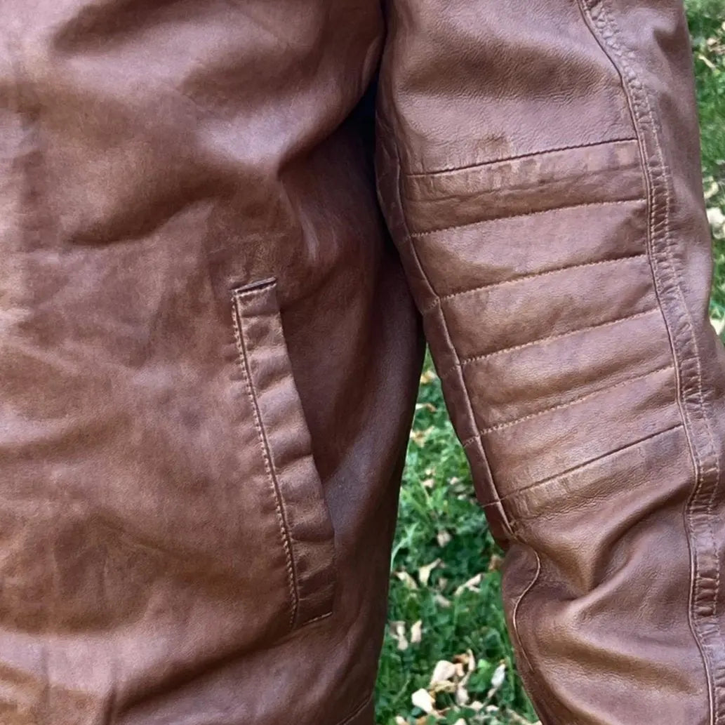 Men's Lamb Leather Four-Pocket Classic Jacket - Velora Luxury Fashion