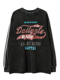 Men's Letter Graphic Long Sleeve T-Shirt - Velora Luxury Fashion