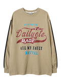 Men's Letter Graphic Long Sleeve T-Shirt - Velora Luxury Fashion