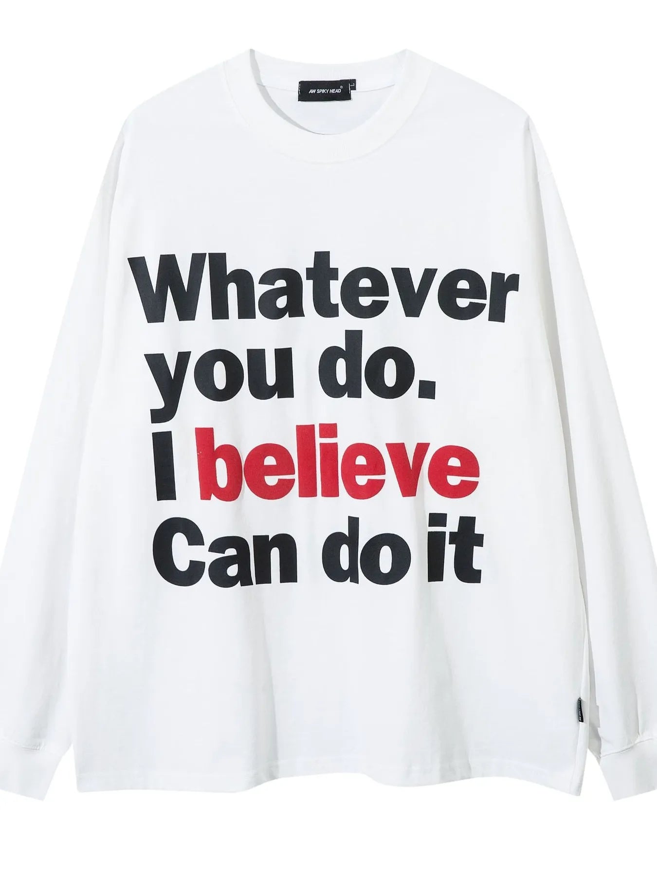 Men's Letter Graphic Round Neck Long Sleeve Sweatshirt - Velora Luxury Fashion