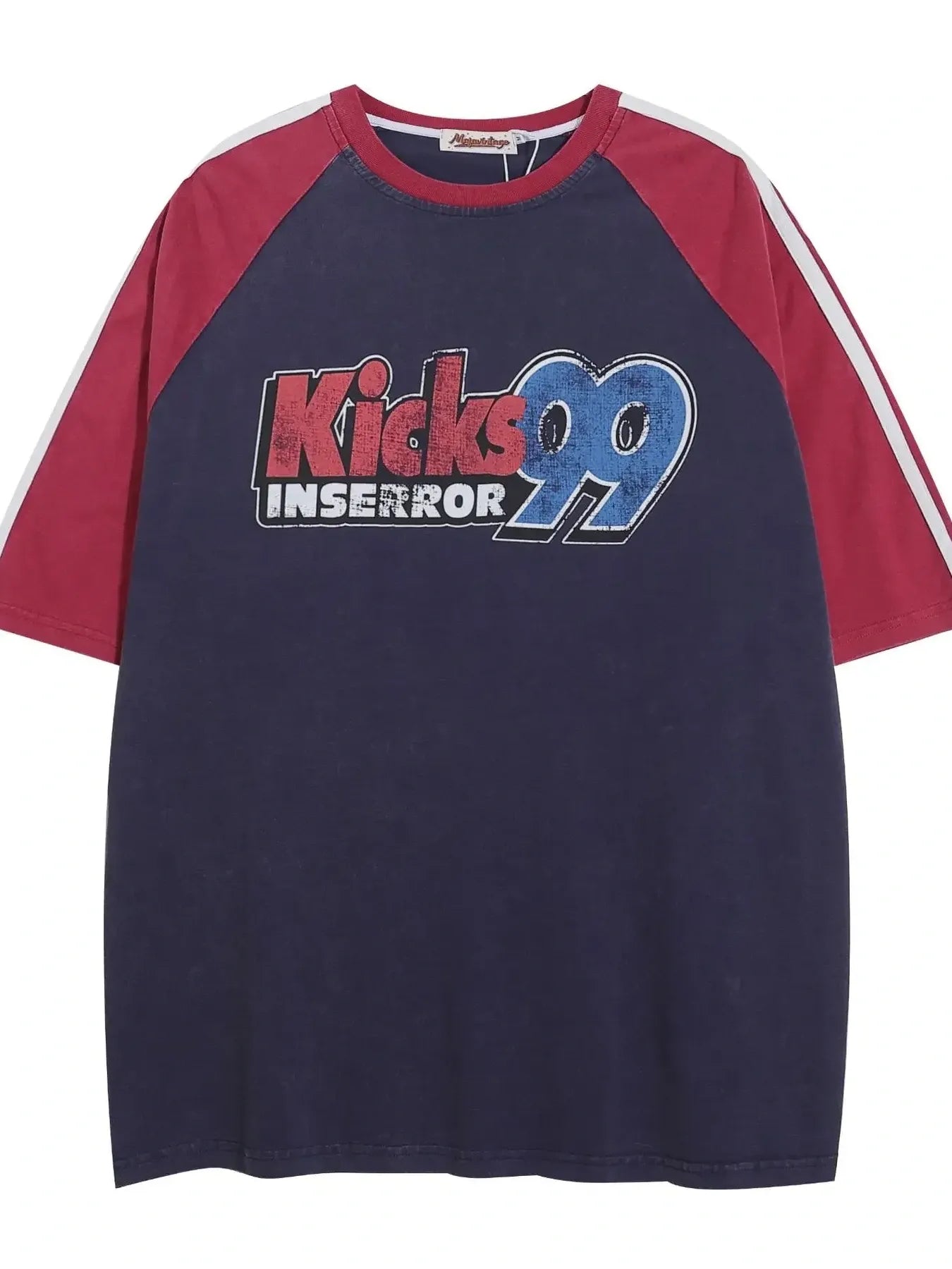 Men's Letter Graphic Round Neck Raglan Sleeve T-Shirt - Velora Luxury Fashion