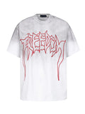 Men's Letter Graphic Round Neck Short Sleeve T-Shirt - Velora Luxury Fashion