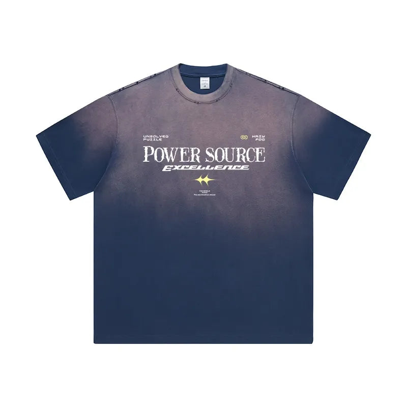 Men's Letter Graphic Round Neck Short Sleeve T-Shirt - Velora Luxury Fashion