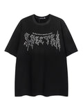 Men's Letter Graphic Round Neck T-Shirt - Velora Luxury Fashion