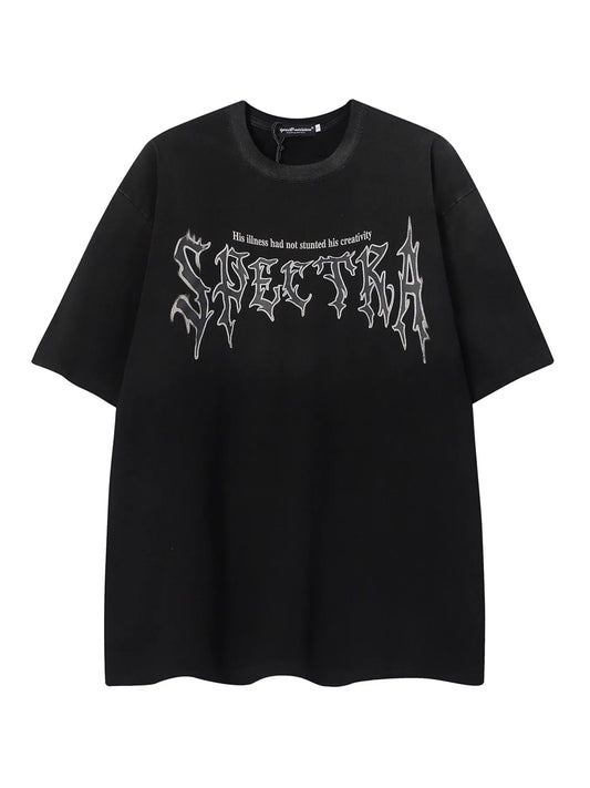 Men's Letter Graphic Round Neck T-Shirt - Velora Luxury Fashion