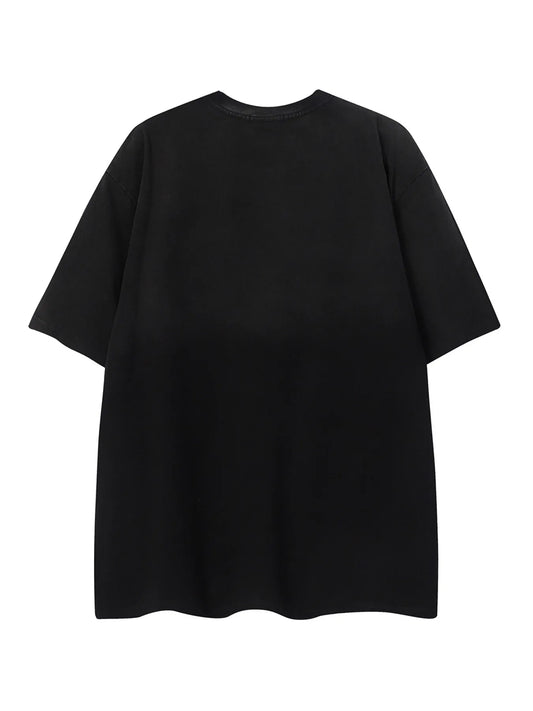 Men's Letter Graphic Round Neck T-Shirt - Velora Luxury Fashion