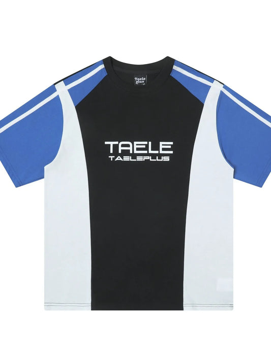 Men's Letter Round Neck Short Sleeve T-Shirt - Velora Luxury Fashion