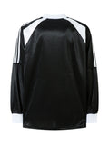 Men's Letter Striped Long Sleeve T-Shirt - Velora Luxury Fashion