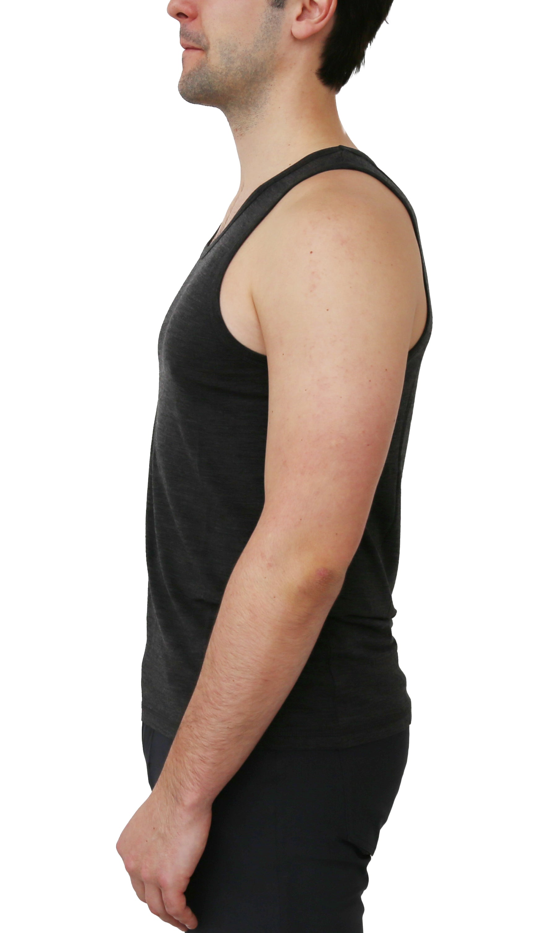 Men's Merino Wool Tank Top with Crew Neck - Velora Luxury Fashion