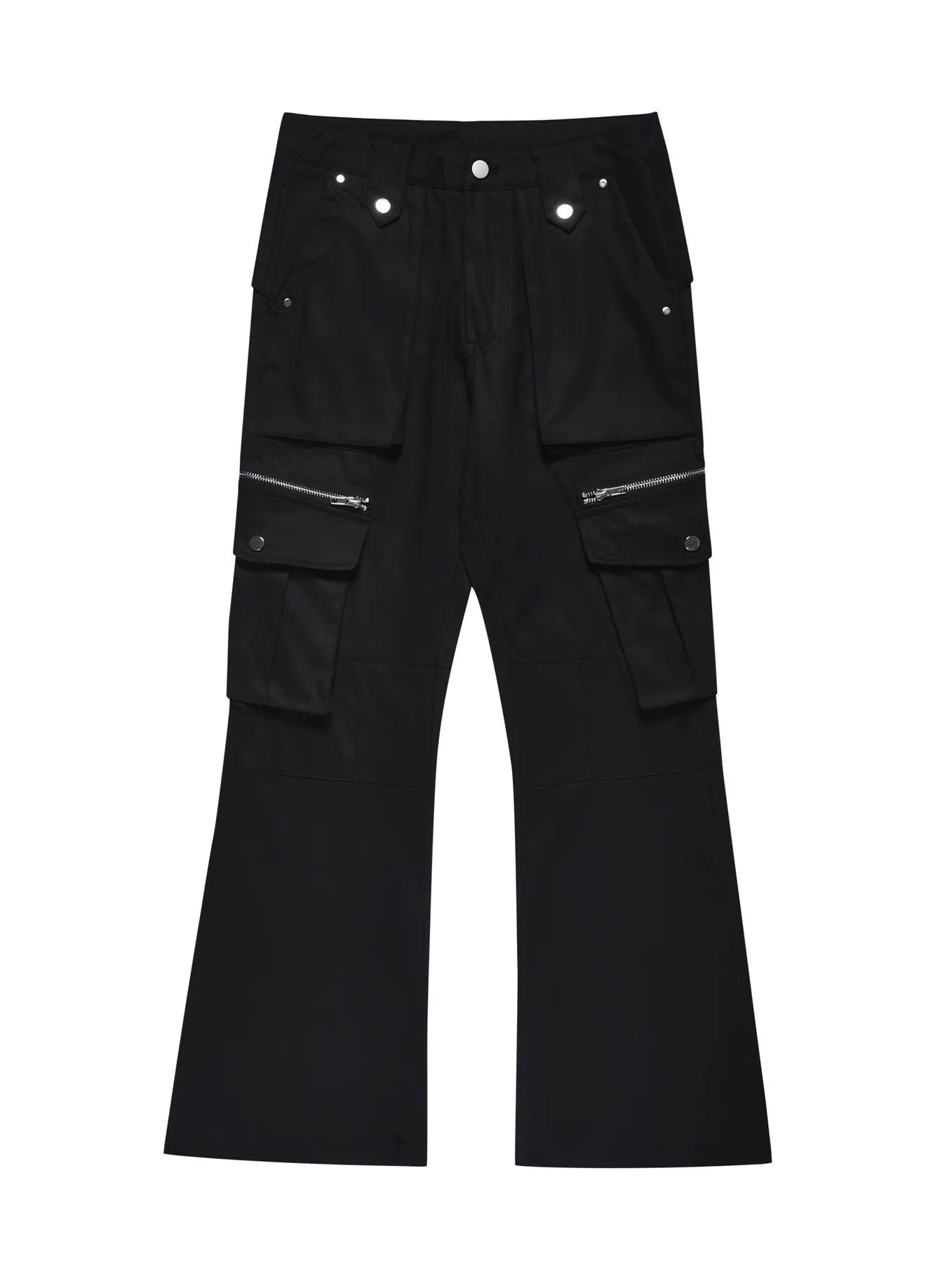 Men's Multi-Pocket Flared Cargo Pants - Velora Luxury Fashion