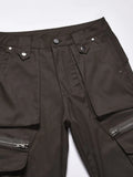 Men's Multi-Pocket Flared Cargo Pants - Velora Luxury Fashion