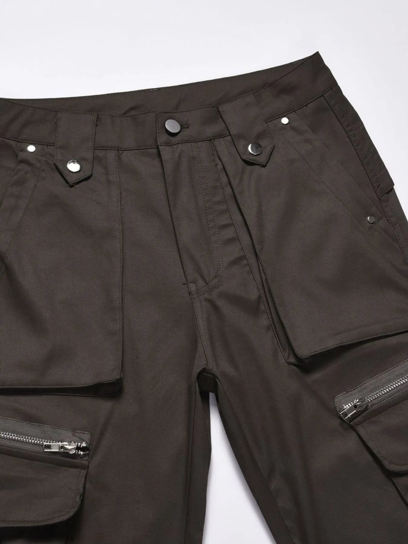 Men's Multi-Pocket Flared Cargo Pants - Velora Luxury Fashion