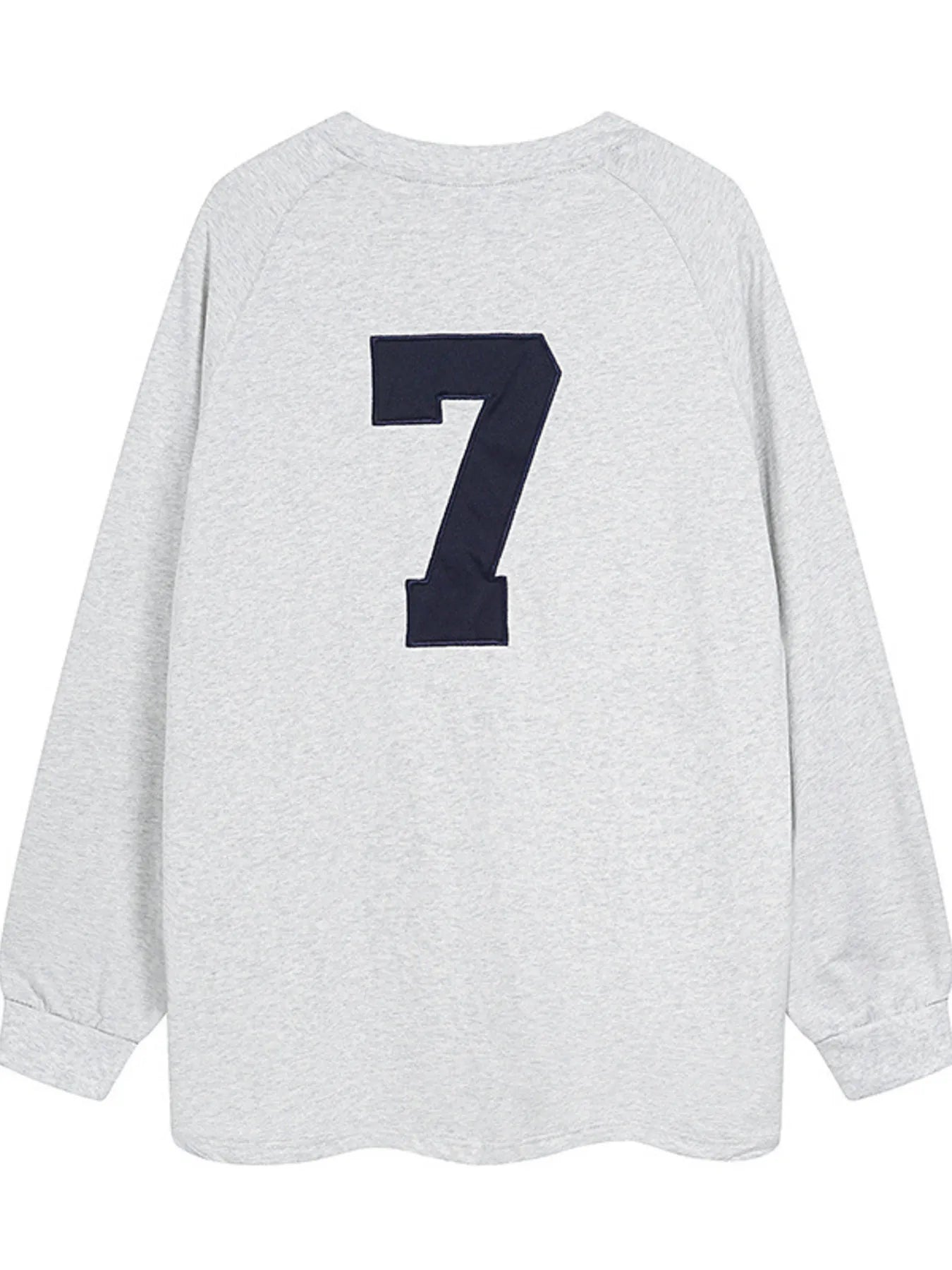 Men's Number 7 Round Neck Long Sleeve Sweatshirt - Velora Luxury Fashion