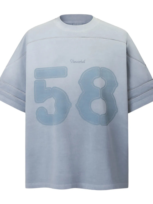 Men's Oversized Number 58 Graphic T-Shirt - Velora Luxury Fashion