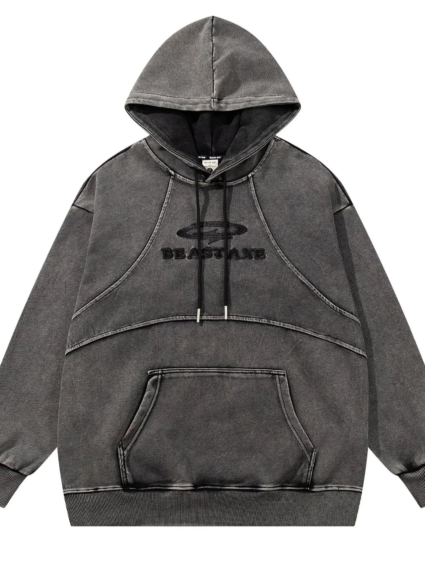 Men's Oversized Washed Long Sleeve Hoodie - Velora Luxury Fashion